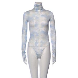 Off white tye dye turtleneck bodysuit xs